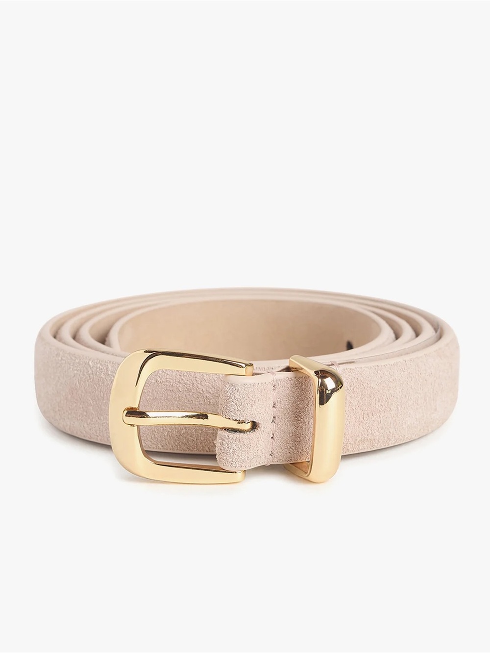 Favorite Daughter The Dottie Belt Soft Pink/Beige Suede Skinny - Large